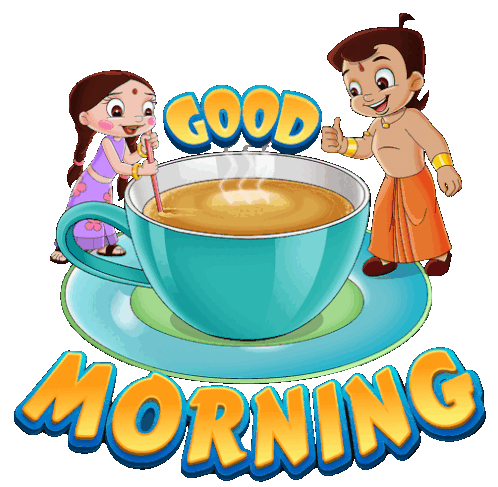Good Morning Chutki Sticker - Good Morning Chutki Chhota Bheem Stickers