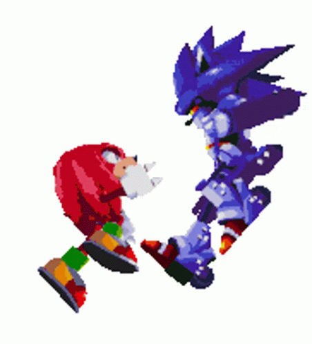 Knuckles Mecha Sonic Sticker - Knuckles Mecha Sonic Sonic3And Knuckles ...