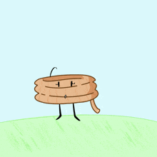 a cartoon drawing of a rope with legs and arms
