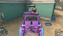 a purple jeep with speakers on the back is in a video game called ter lake