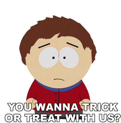 You Wanna Trick Or Treat With Us Clyde Donovan Sticker - You Wanna Trick Or Treat With Us Clyde Donovan South Park Stickers