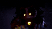a cartoon drawing of a monster with big eyes and a smile