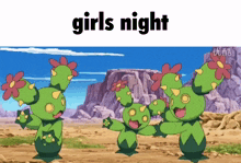 maractus girls night pokemon