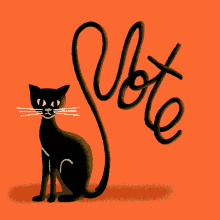 Vote Spooky Season GIF - Vote Spooky Season Black Cat GIFs