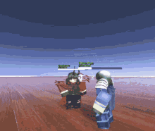 a screenshot of a video game shows a character named ruby rose standing next to another character