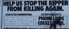 help us stop the ripper from killing again the ripper billboard advertisement signage