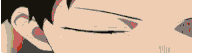 a cartoon drawing of a man with red eyes giving a thumbs up sign