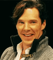 Oops Benedict Cumberbatch GIF - Oops Benedict Cumberbatch Laugh GIFs