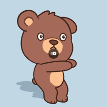 a brown teddy bear with a youtube icon on its face