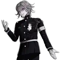 a black and white drawing of a person with a star on his chest
