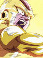 a drawing of a man with a purple face and yellow arms
