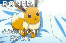 Pokemon Eevee GIF - Pokemon Eevee Good Night My Bff GIFs