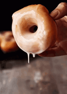 dripping doughnut icing sugar