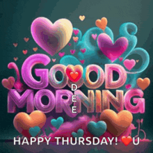 a greeting card that says good morning happy thursday