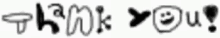 a blurry picture of the word thank you
