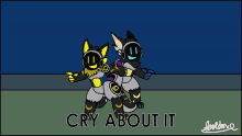 Protogen Cry About It GIF - Protogen Cry About It Furry GIFs