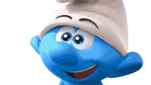 gaping smile the smurfs wow excited anticipate