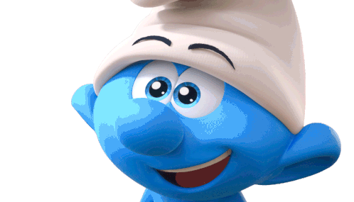 Gaping Smile The Smurfs Sticker - Gaping Smile The Smurfs Wow Stickers