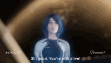 Oh Good Youre Still Alive Cortana GIF - Oh Good Youre Still Alive Cortana Halo GIFs