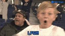 a boy with a surprised look on his face says lfg !!!
