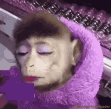 Monkey Fake Lashes GIF
