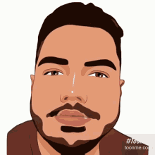 a cartoon drawing of a man with a beard and a #toonme.com watermark