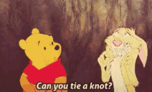 pooh winnie the pooh can you tie a knot i cannot i cannot knot