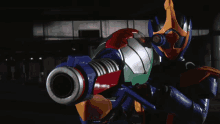 a cartoon character is holding a gun and shooting it