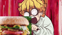 zenitsu demon slayer burger tanjiro zenitsu agamatsu