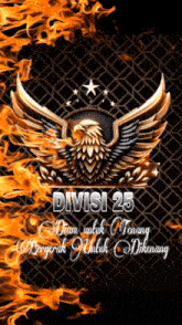 a poster with an eagle and the words " divisi 25 "