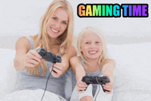gaming gamer gaming time mother and daughter stock photo