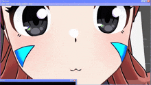 a close up of a girl 's face is displayed in a window that says ' hyperview ' on it