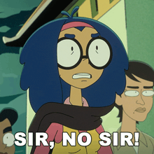 a cartoon character says sir no sir