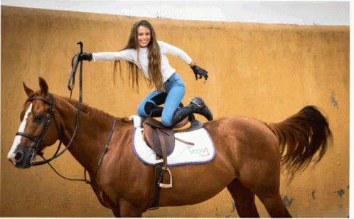 happy horse riding