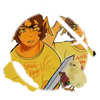a cartoon of a man wearing a shirt that says " name john "