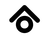 a black circle with an arrow pointing to the right