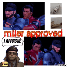 a collage of pictures with the words miller approved in red