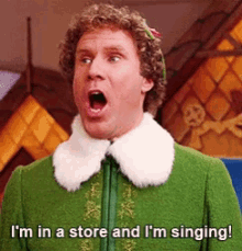Elf Movie Will Ferrell GIF - Elf Movie Will Ferrell Singing GIFs
