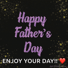 a black background with the words happy father 's day on it