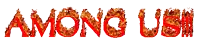 the word among usm is written in flames
