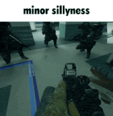 a video game with the words minor sillyness on the top