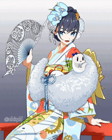 Kronii Kronii Kimono GIF