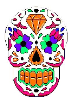 Sugar Skull Mexican Sticker - Sugar Skull Mexican Día De Muertos Stickers