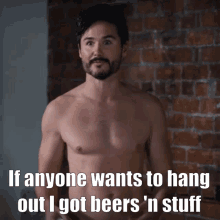 Shoresy Michaels GIF - Shoresy Michaels If Anyone Wants To Hang Out I Got Beers And Stuff GIFs