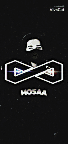 a 3d image of a man with the name mosaa on it