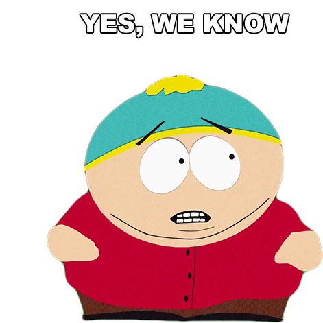 Yes We Know Eric Cartman Sticker - Yes We Know Eric Cartman South Park Stickers