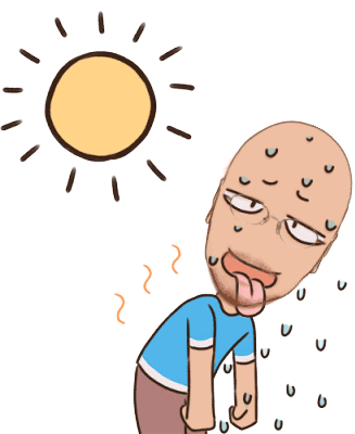 Jancokinaja Hot Weather Sticker - Jancokinaja Hot Weather Sweaty Stickers
