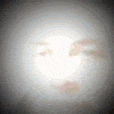 a drawing of a person 's face is surrounded by a white circle