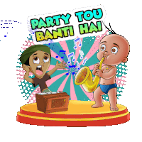 Party Toh Banti Hai Dholu Sticker - Party Toh Banti Hai Dholu Raju Stickers