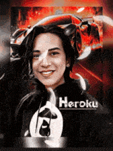 a painting of a man with the name heroku on it